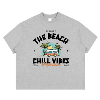 Áo thun Boxy Halev Brand The Truck Chill Vibes chất cotton Premium 260gsm Unisex nam nữ