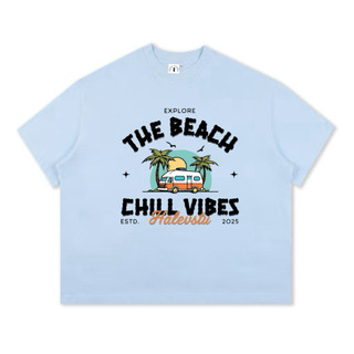 Áo thun Boxy Halev Brand The Truck Chill Vibes chất cotton Premium 260gsm Unisex nam nữ