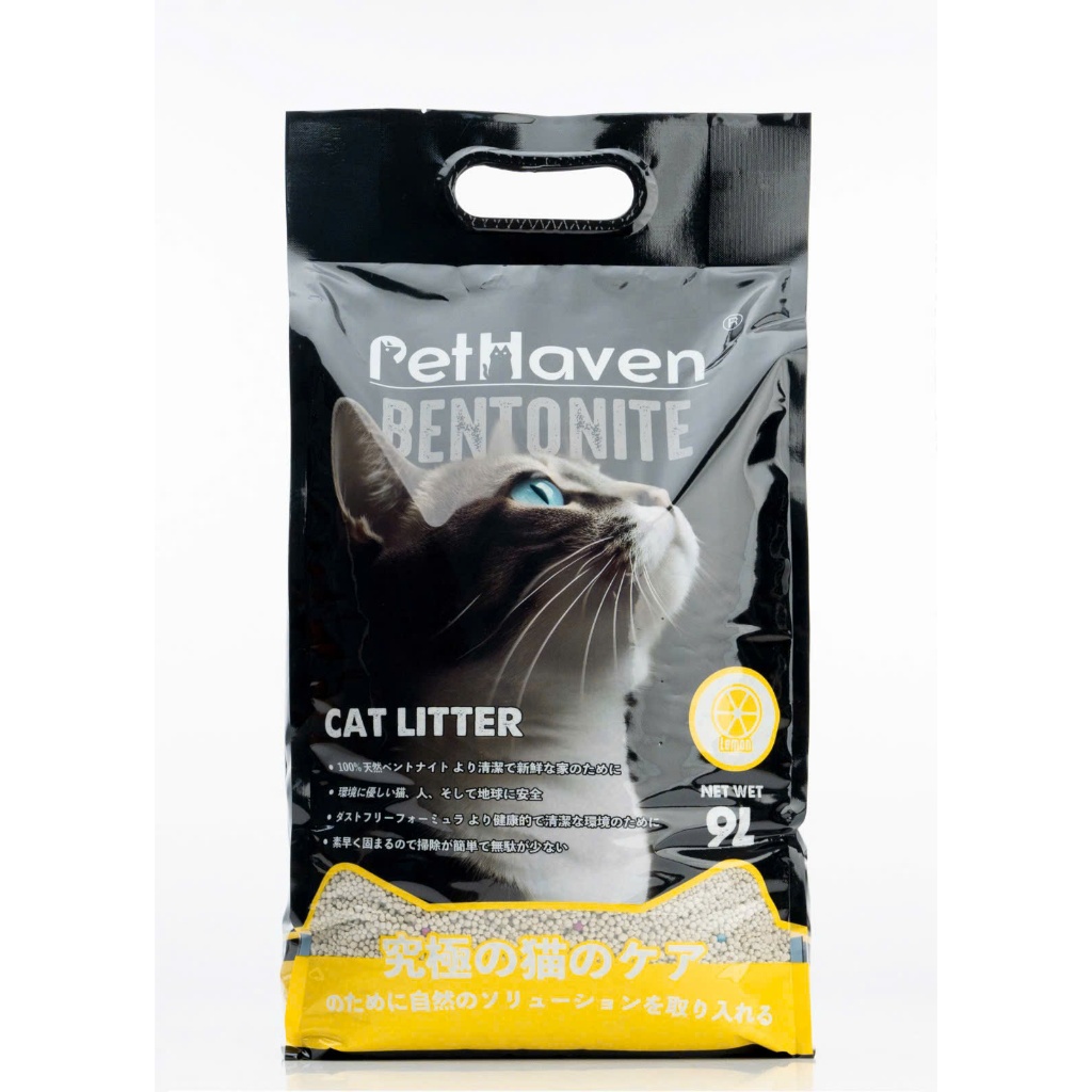 Cát vệ sinh, cát đất sét Bentonite Pet Haven thấm hút tốt, khử mùi hiệu quả, hương cafe, chanh, táo