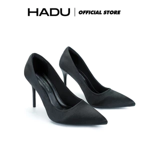 (FORM LƠN Cao Gót Bít Mũi KRISTAL 9P HADU MM968 Da PU Cao Cấp Lót Êm Mềm Đế TPR Chống Trượt BH 12T