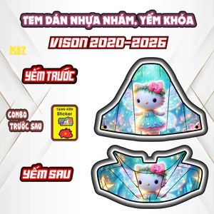 Decal tem dán vision .tem yếm khoá VISION 2020-2026 PPC 3 Lớp bảo vệ chống trầy. sale VISION