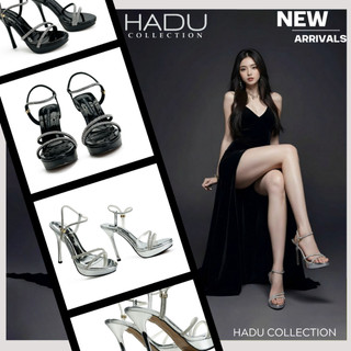 Giày Sandal Đính Đá XAVIER Đúp Trước 3P Cao Gót 12P HADU M1217 Chất Liệu Cao Cấp BH 12T