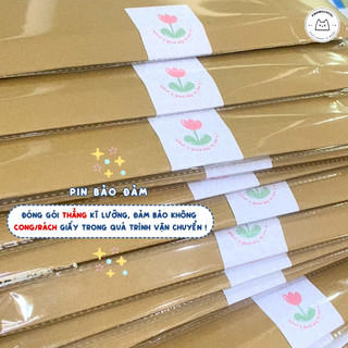 [LẺ] Giấy Bao Tập, Bao Vở, Bao Sách Nơ Coquette Style Xinh Xắn Giấy Bóng Dày Chất Lượng | Thiết kế bởi Pinandschool