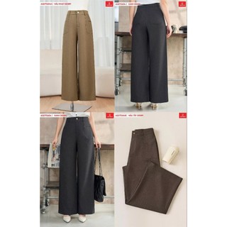 6QDT06 Quần nữ CARDINA chất liệu denim  cạp cao kiểu dáng suông phối túi phong cách năng động trẻ trung sang trọng