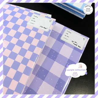 [LẺ] Giấy Bao Tập, Bao Vở, Bao Sách Pastel Tím Lilac Giấy Bóng Dày Chất Lượng | Thiết kế bởi Pinandschool