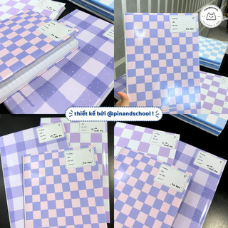[LẺ] Giấy Bao Tập, Bao Vở, Bao Sách Pastel Tím Lilac Giấy Bóng Dày Chất Lượng | Thiết kế bởi Pinandschool