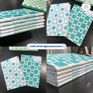 [LẺ] Giấy Bao Tập, Bao Vở, Bao Sách Pastel Xanh Mint Lá Bạc Hà Giấy Bóng Dày Chất Lượng | Thiết kế bởi Pinandschool