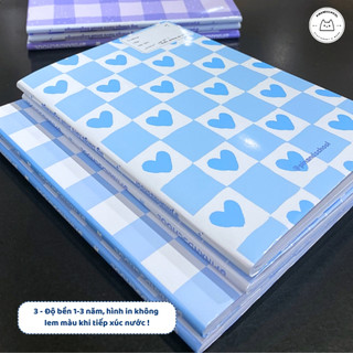[LẺ] Giấy Bao Tập, Bao Vở, Bao Sách Pastel Xanh Dương Mây Trời Giấy Bóng Dày Chất Lượng | Thiết kế bởi Pinandschool
