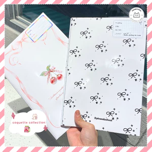 Giấy Bao Tập, Bao Vở, Bao Sách Nơ Coquette Style Xinh Xắn Giấy Bóng Dày Chất Lượng | Thiết kế bởi Pinandschool