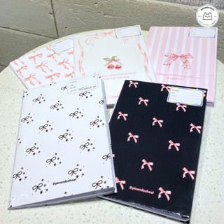 [LẺ] Giấy Bao Tập, Bao Vở, Bao Sách Nơ Coquette Style Xinh Xắn Giấy Bóng Dày Chất Lượng | Thiết kế bởi Pinandschool