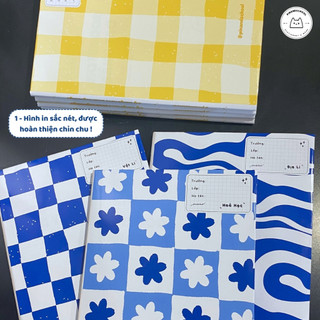 [LẺ] Giấy Bao Tập, Bao Vở, Bao Sách Xanh Navy Midnight Giấy Bóng Chất Lượng | Thiết kế bởi Pinandschool