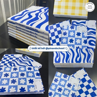 [LẺ] Giấy Bao Tập, Bao Vở, Bao Sách Xanh Navy Midnight Giấy Bóng Chất Lượng | Thiết kế bởi Pinandschool