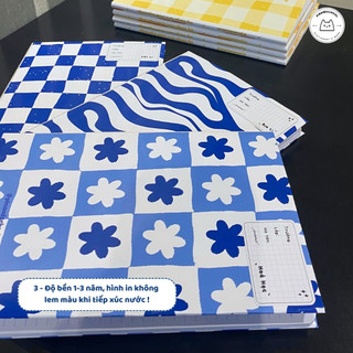 [LẺ] Giấy Bao Tập, Bao Vở, Bao Sách Xanh Navy Midnight Giấy Bóng Chất Lượng | Thiết kế bởi Pinandschool