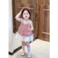 Sét váy áo kẻ xanh, đỏ ren phối chân váy bí trắng dễ thương cho bé gái từ 12-45kg(2-12 tuổi)
