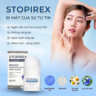 Combo 2 Lọ Lăn khử mùi STOPIREX cho nam & nữ (30ml) - Ngăn tiết mồ hôi hiệu quả