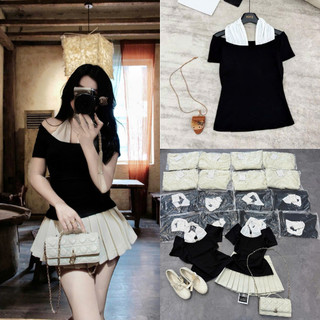 MIMI CLOTHING -Set Đồ Nữ Áo Ôm Phối Chân Váy Trắng – Phong Cách Hàn Quốc Trendy