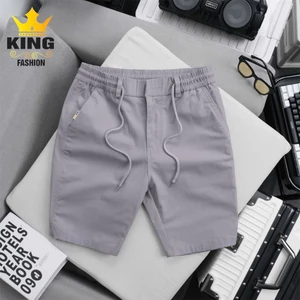 Quần Short Kaki Cao Cấp KINGFASHION Menswear Lưng Thun Dây Rút Có Khóa Kéo Vải Co Giãn