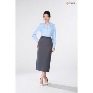 Chân Váy 𝐂𝐂𝐇𝐀𝐓 Dáng Suông Isabella Cạp Liền Tặng Kèm Đai Chất Liệu Tuytsi Cao Cấp 25CDS2027ST
