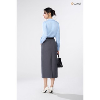 Chân Váy 𝐂𝐂𝐇𝐀𝐓 Dáng Suông Isabella Cạp Liền Tặng Kèm Đai Chất Liệu Tuytsi Cao Cấp 25CDS2027ST
