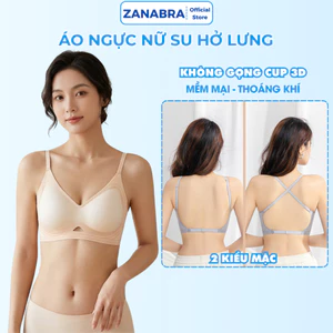 Áo Ngực Áo Lót Nữ ZANABRA Chất Su Lạnh Mút Dày 3cm Không Gọng Thoáng Mát Gom Quả Chống Xệ A1107