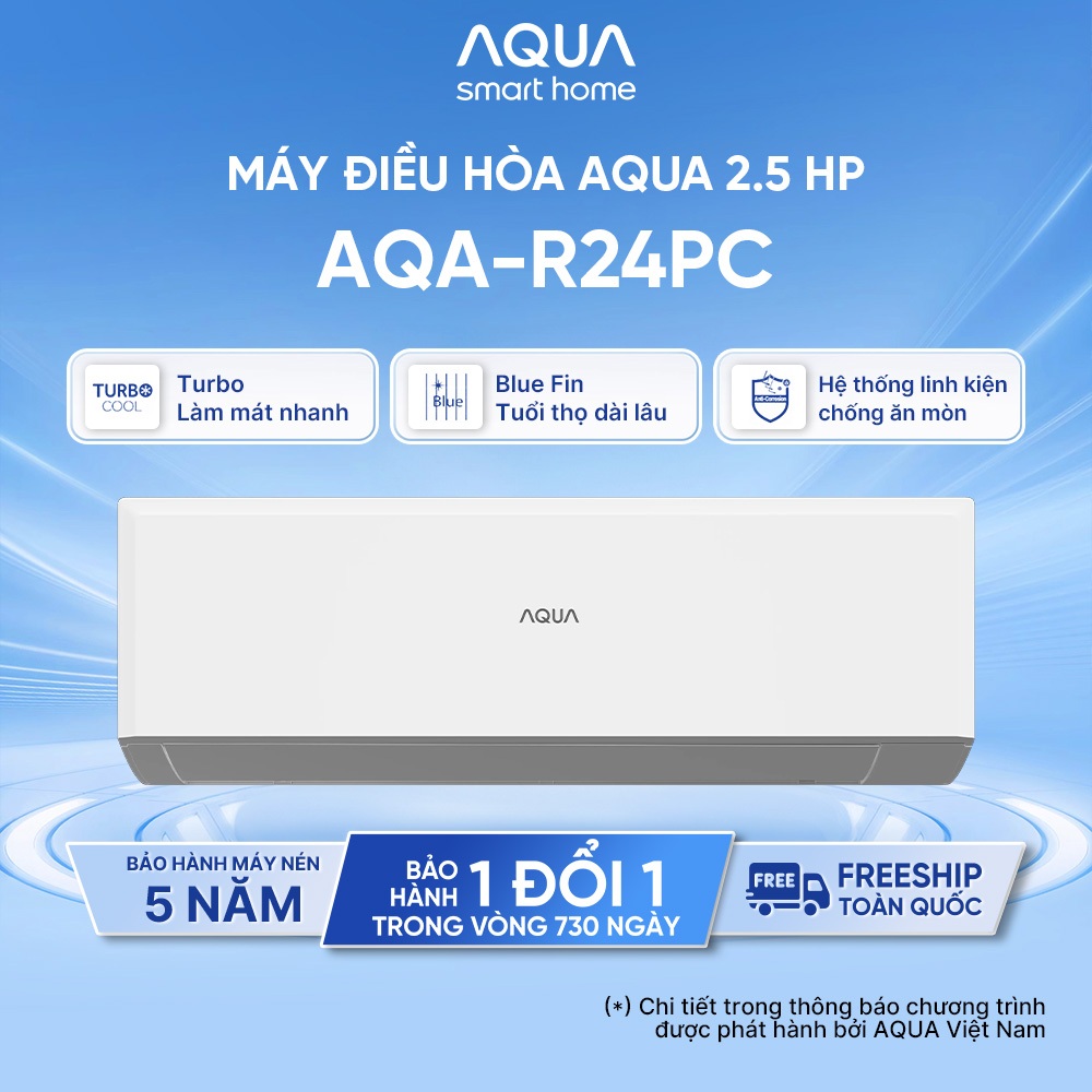 Máy lạnh / Điều hòa Aqua 2.5hp AQA-R24PC - Freeship toàn quốc
