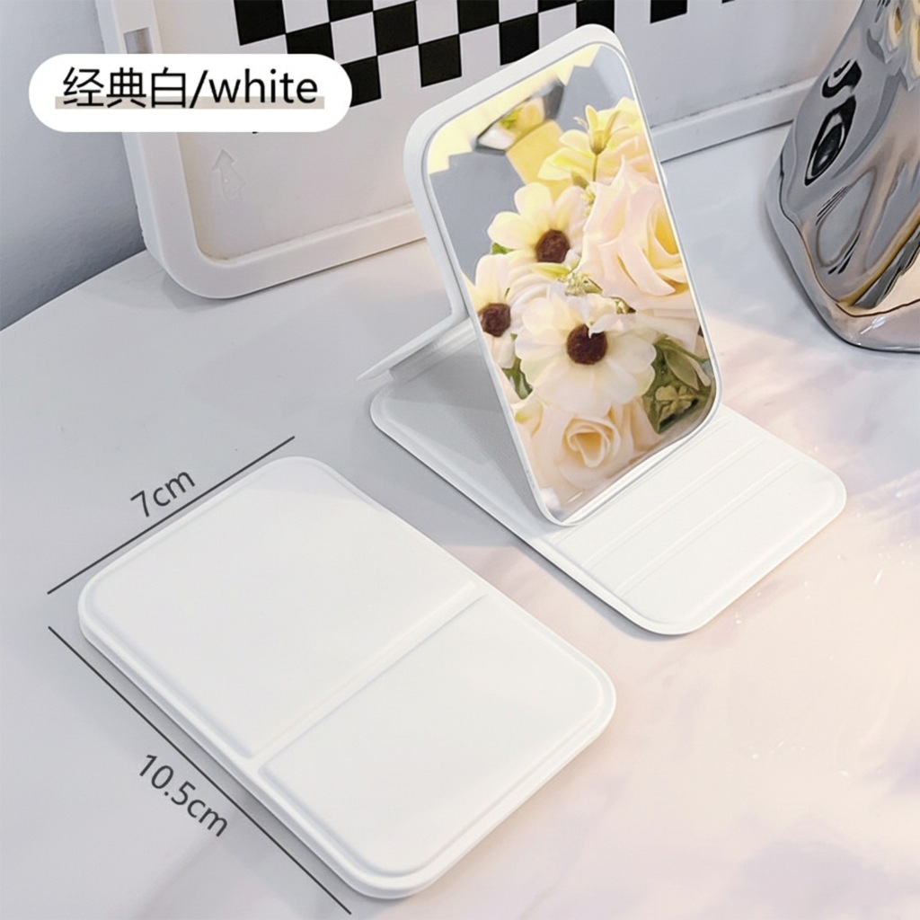 Gương trang điểm để bàn bằng da pu có thể gấp gọn tiện dụng Gương để văn phòng | BigBuy360 - bigbuy360.vn