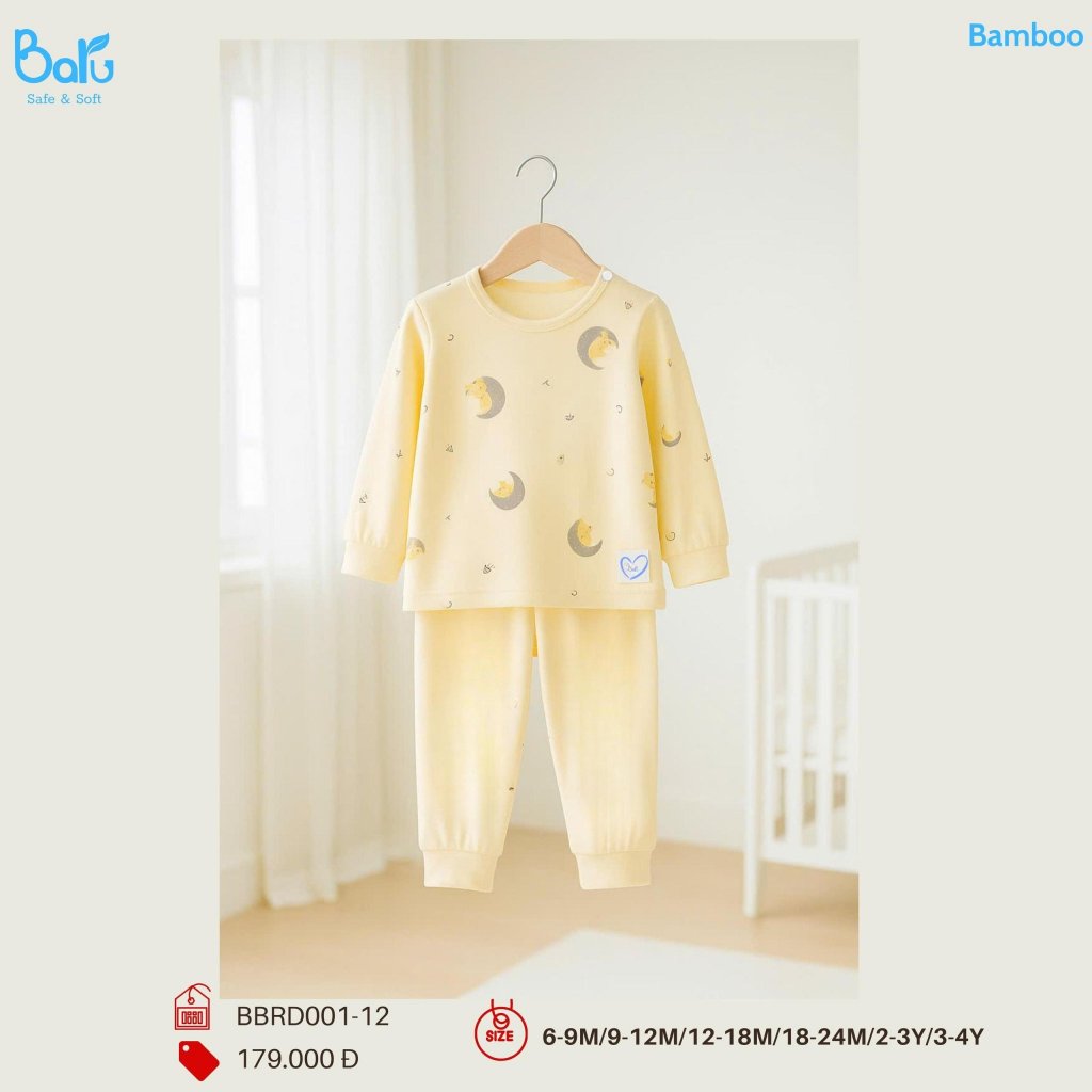 Bộ cài vai dài tay quần dài họa tiết- BRD001-12
