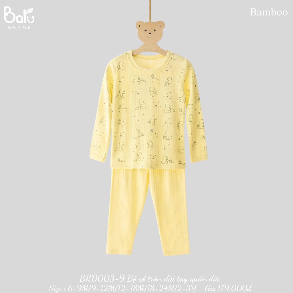 Bộ cổ tròn dài tay quần dài -BRD003-9