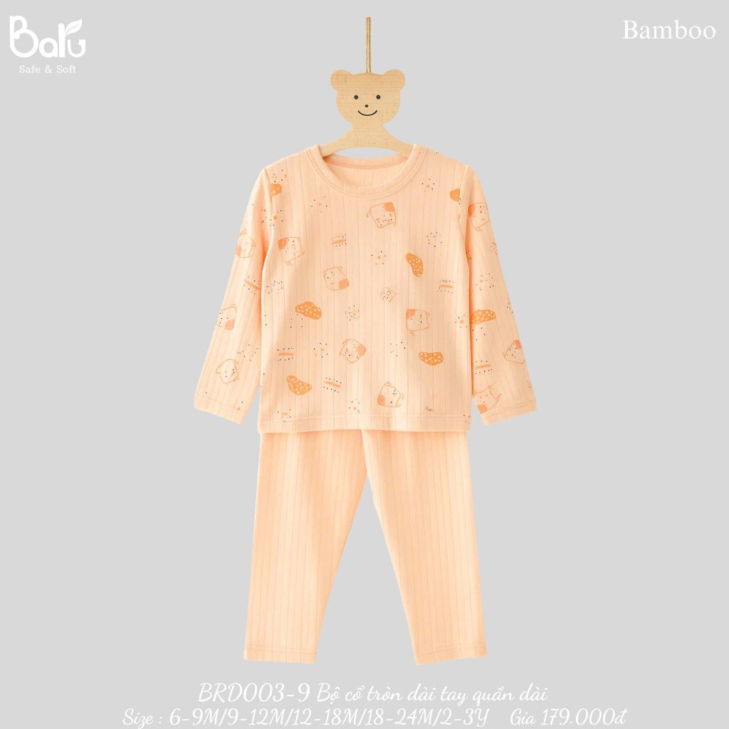 Bộ cổ tròn dài tay quần dài -BRD003-9