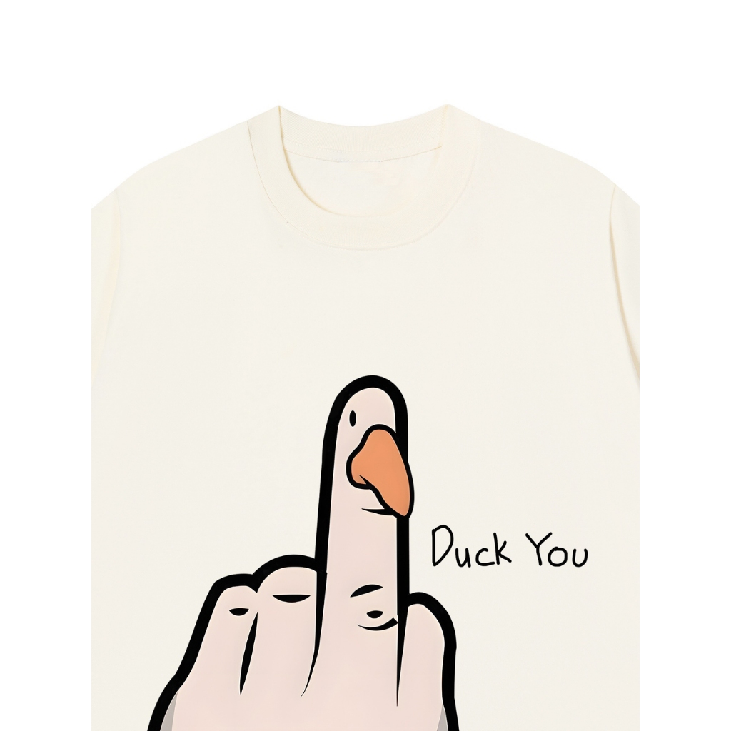 Áo Vớ Vẩn Vui Tươi REDLABEL Áo Thun DUCK YOU Cotton 100% Oversize Nam Nữ TS84