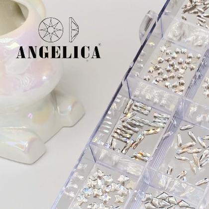 Khay Đá KCB 700 Viên Chân Bằng ANGELICA Kèm Phụ Kiện Đính Đá - Trang Trí Móng Nail KCB01-749