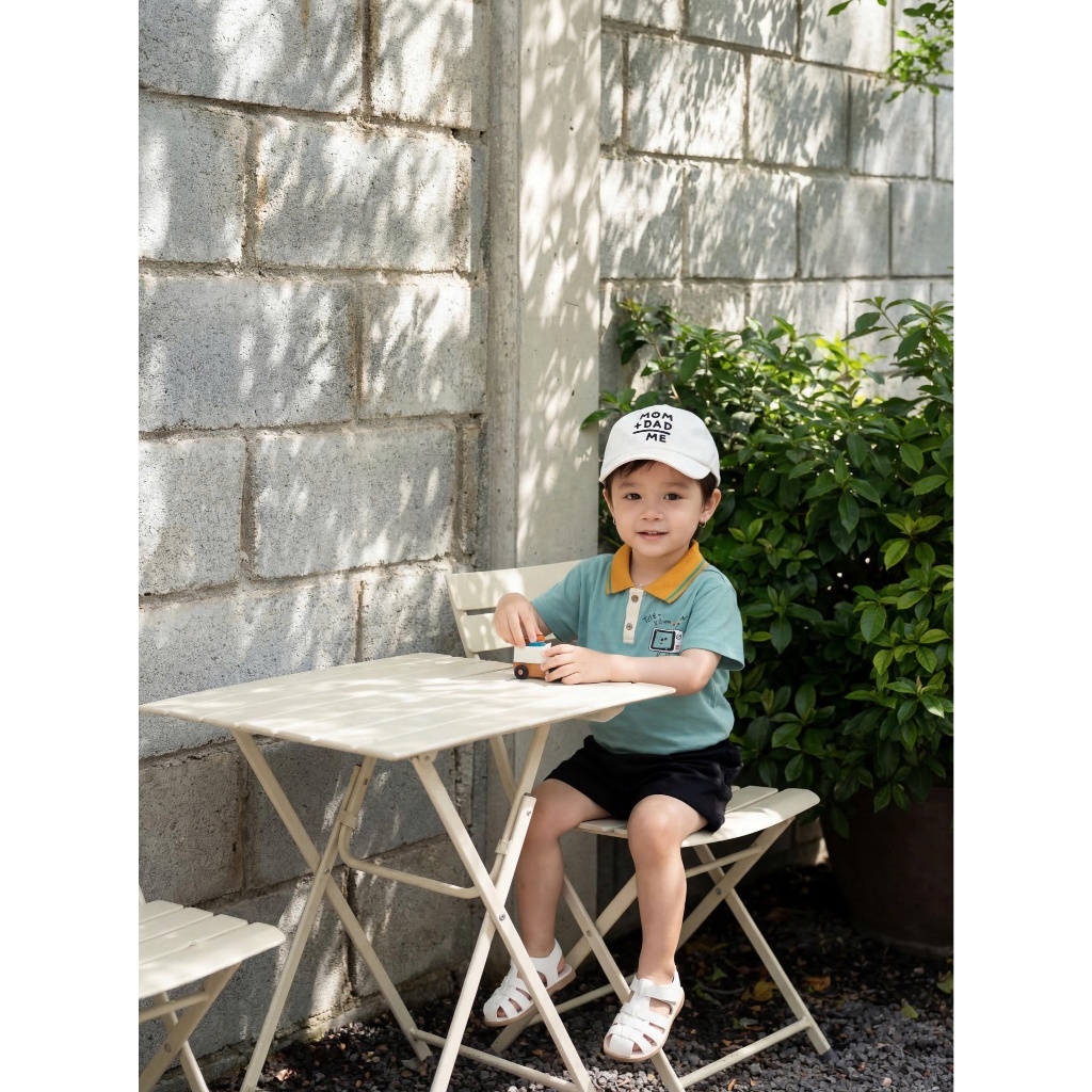 Set bộ polo cộc tay bé trai Miniumbaby in hình kiểu túi ngực dễ thương, chất cotton mềm mại SB2608