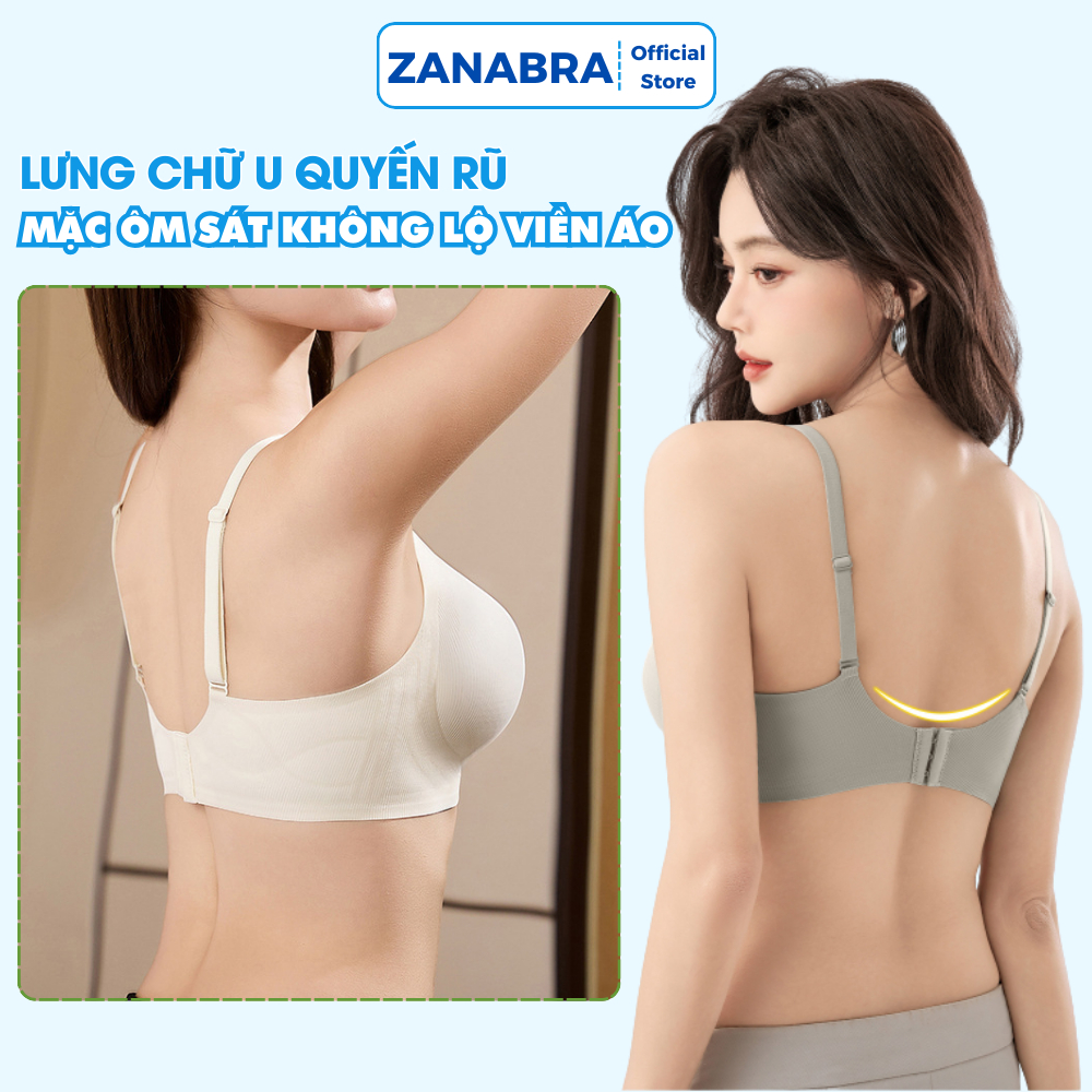 Áo Ngực Nữ Không Gọng Đúc Su Mềm Mại, Áo Lót Nữ Nâng Ngực Tôn Dáng ZANABRA A1289