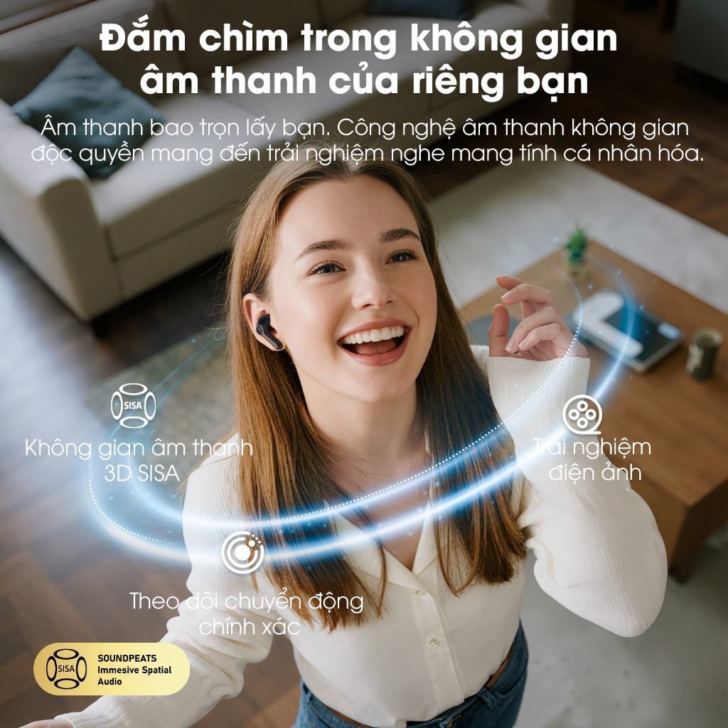 Tai nghe Bluetooth SoundPEATS Air6 HS - Hi-Res Audio LDAC - Bluetooth 6.0 - Pin 45H - Bảo hành 12 tháng Phương Linh SJC | BigBuy360 - bigbuy360.vn