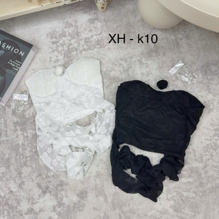 LT - Áo quây ren bông hoa vạt bèo cúp ngực style Ulzzang y2k cá tính free size 1582