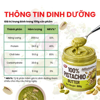 Bơ Hạt Dẻ Cười Dan D Pak I Pistachio Butter I 200g I 300g