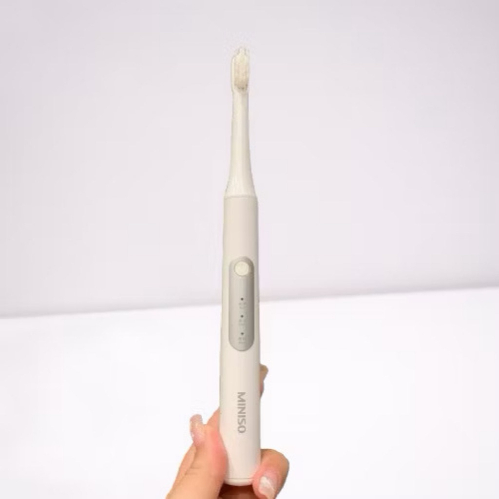 Bàn chải điện MINISO, chống nước IPX7, 3 chế độ, rung sóng âm