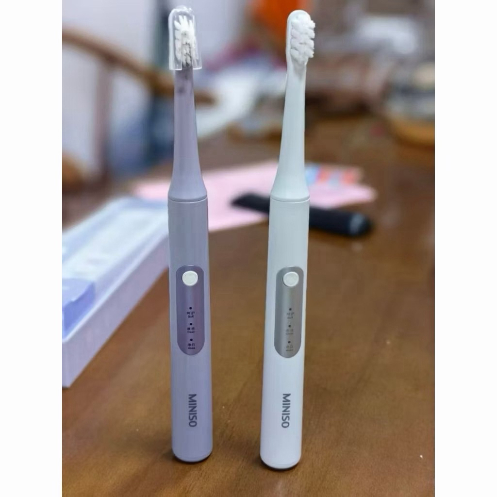 Bàn chải điện MINISO, chống nước IPX7, 3 chế độ, rung sóng âm