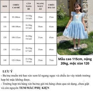 Váy công chúa bé gái 3-8 tuổi dự tiệc hoạt hình Đầm Elsa nàng tiên cá Ariel công chúa tóc mây  D1269
