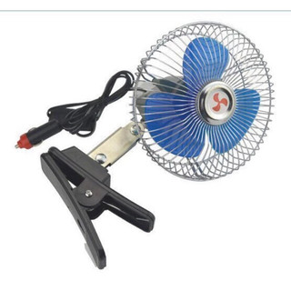 Quạt Kẹp Ô Tô 12V - 24V Lắp Cho Mọi Dòng Xe Ô Tô, Xe Tải, Có Lồng Sắt Cao Cấp Quạt Kẹp Bình Ắc Quy