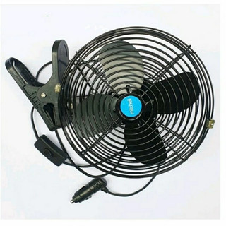 Quạt Kẹp Ô Tô 12V - 24V Lắp Cho Mọi Dòng Xe Ô Tô, Xe Tải, Có Lồng Sắt Cao Cấp Quạt Kẹp Bình Ắc Quy