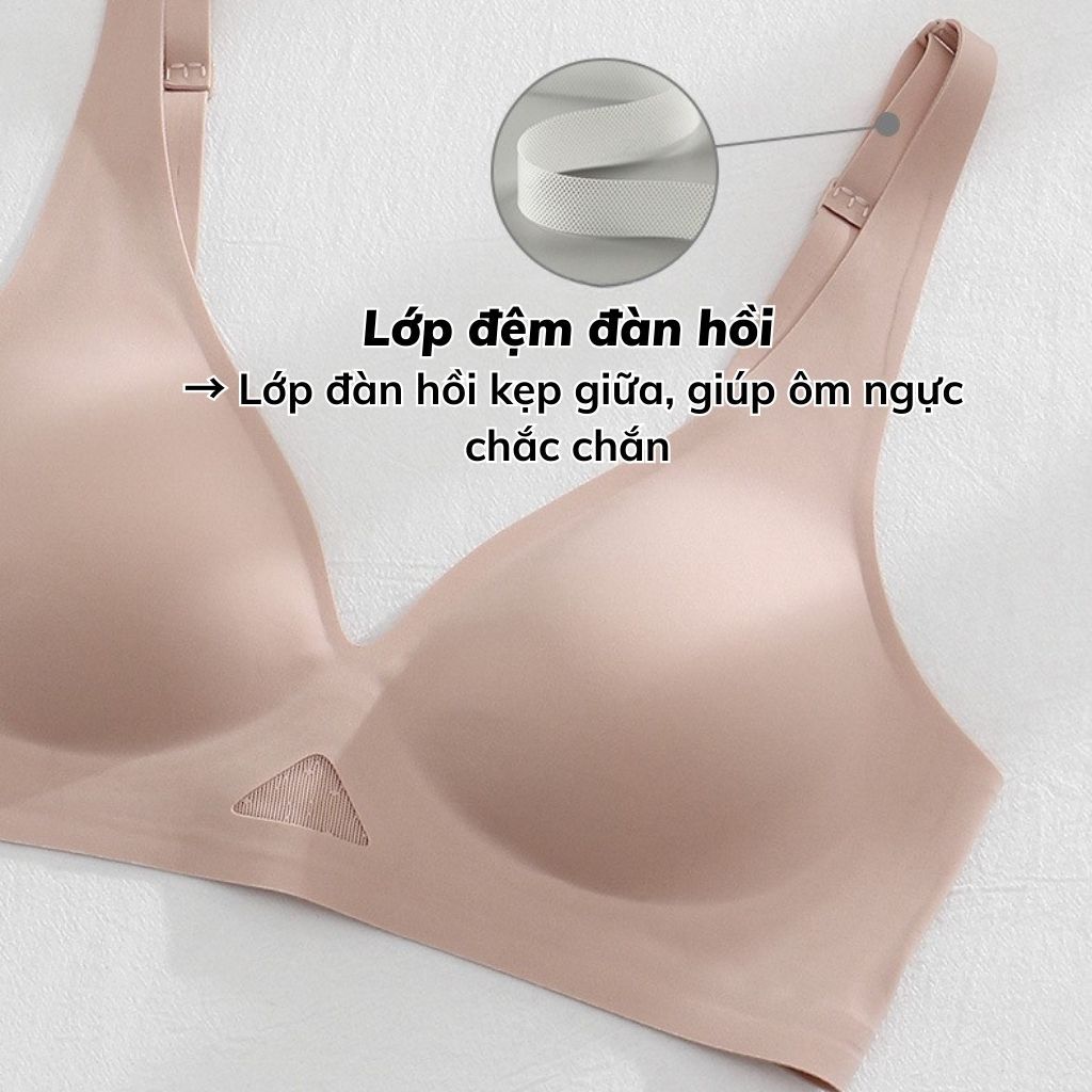 Áo ngực nữ su đúc không gọng mềm mại êm ái đệm mút cố định mỏng nhẹ ôm gom nâng đỡ sexy LANIXA A332
