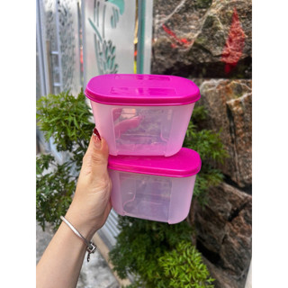 Sét 4 hộp đông mini full hồng 300ml tupperware, nhựa nguyên sinh an toàn