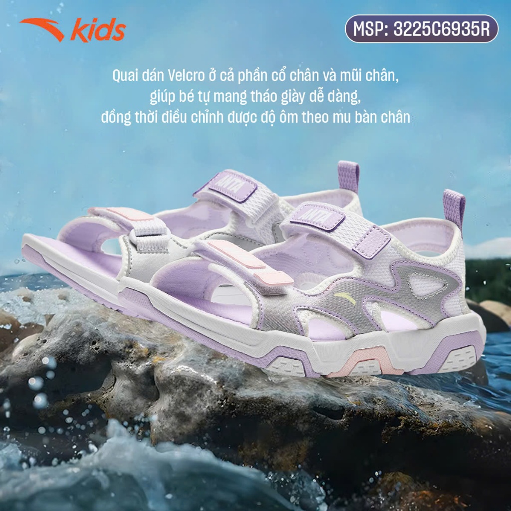Sandals Bé Gái Size 33 - 41 Anta Kids Basic 3225C6935R