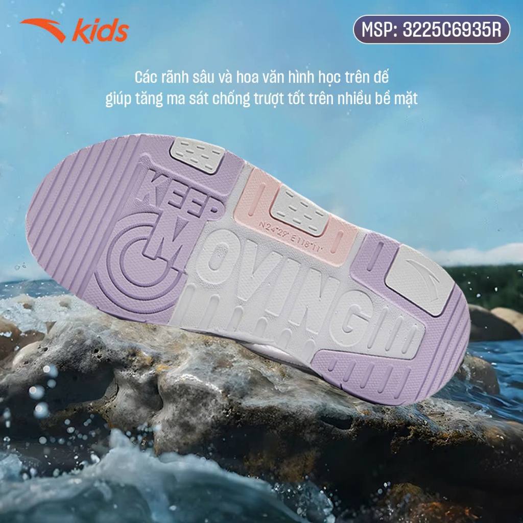 Sandals Bé Gái Size 33 - 41 Anta Kids Basic 3225C6935R