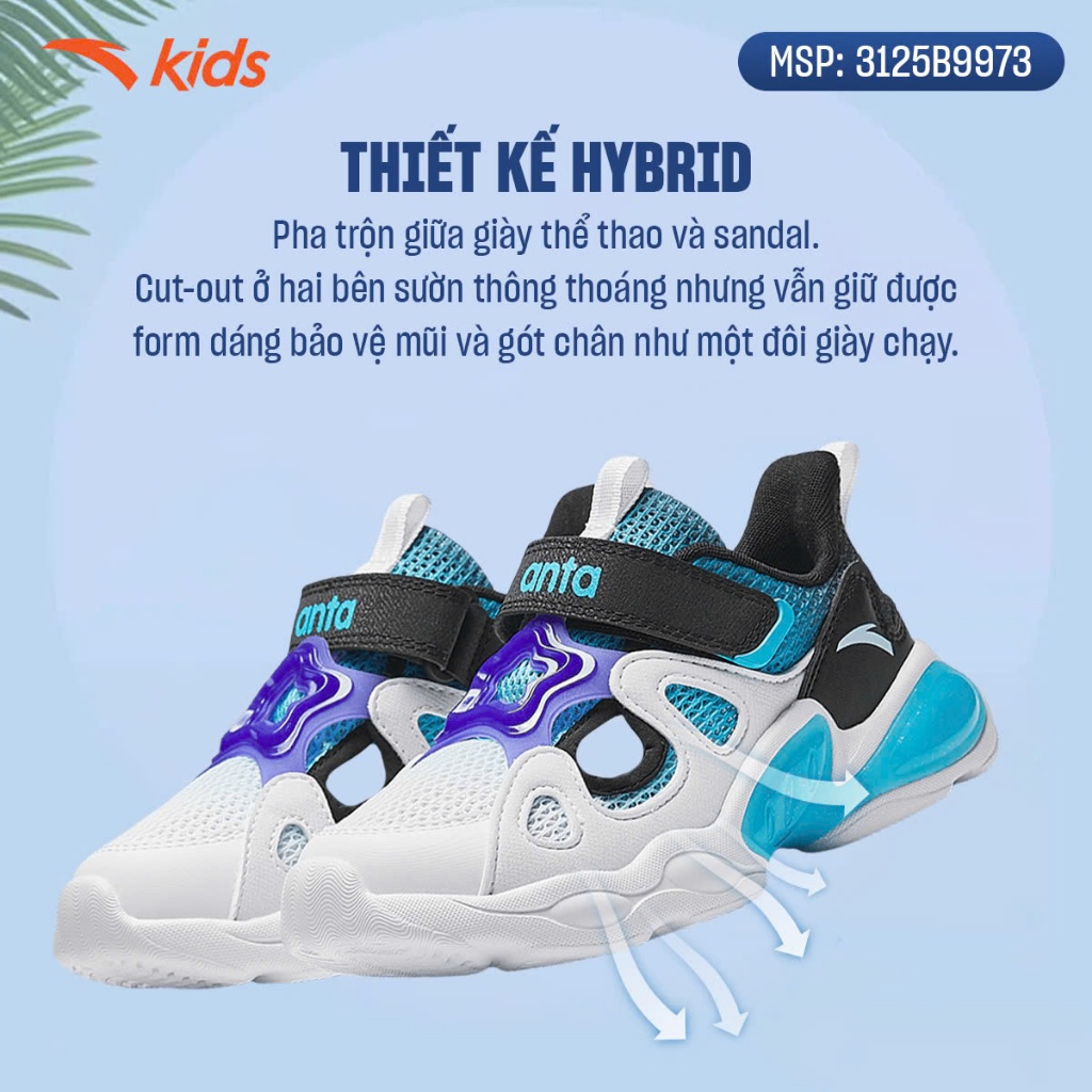 [VC 100K] Sandals Thời Trang Bé Trai Size 28 - 33 Anta Kids Flash 3125B9973