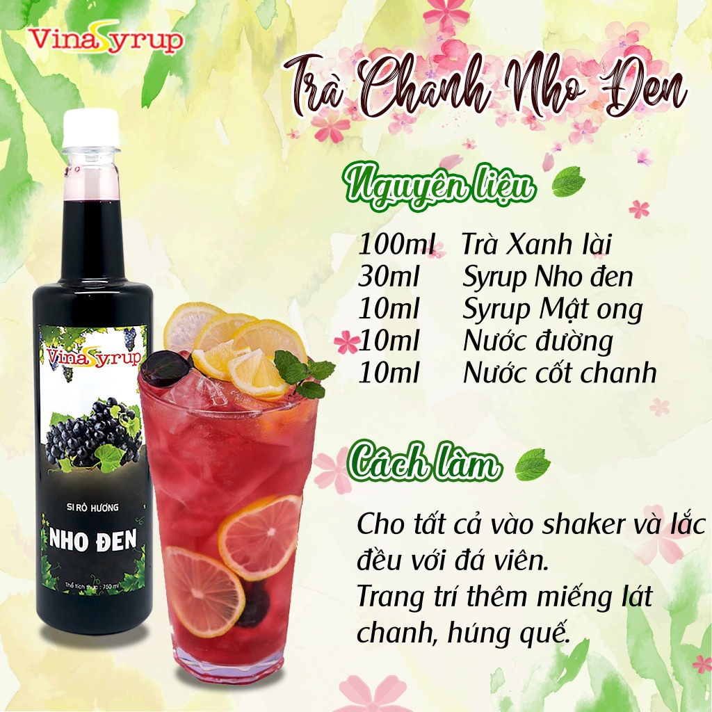 Siro Vina chai 750ml (nhiều hương)