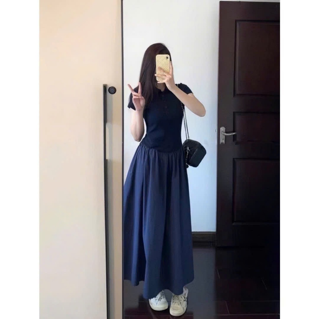 Đầm váy dáng dài cộc tay dành cho nữ thiết kế cổ polo phong cách trẻ trung MT33 SP420