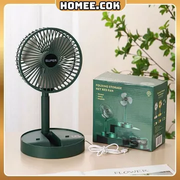 Homee.cok Quạt Tích Điện Mini Gấp Gọn 3 Tốc Độ USB Quạt Để Bàn Du Lịch Siêu Mát, Quạt Mùa Hè