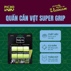SUPER GRIP PICKO iNN - Quấn cán vợt Pickleball, Cầu Lông, Tennis chống trơn, thấm mồ hôi, êm tay